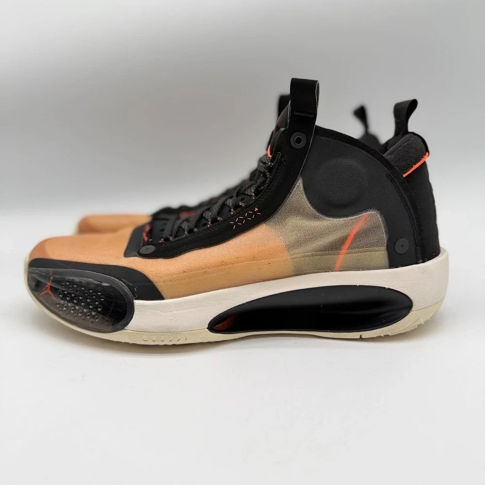 Air Jordan 34 Mens 11.5 Amber Rise Black Sail AR3240-800 Basketball Shoes